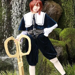 Rating: Safe Score: 0 Tags: 1girl capelet grass long_sleeves outdoors red_hair short_hair solo souseiseki standing white_legwear User: admin