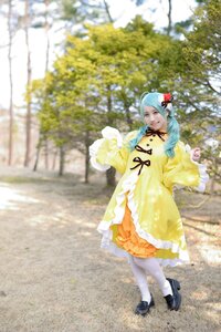 Rating: Safe Score: 0 Tags: 1girl black_footwear blurry day depth_of_field dress frills full_body kanaria long_hair long_sleeves outdoors pantyhose photo shoes solo standing white_legwear wide_sleeves yellow_dress User: admin