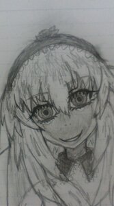 Rating: Safe Score: 0 Tags: 1girl frilled_hairband greyscale grin hairband image long_hair looking_at_viewer monochrome sketch smile solo suigintou traditional_media User: admin