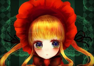 Rating: Safe Score: 0 Tags: 1girl argyle argyle_background blonde_hair blue_eyes blush bonnet bow checkered checkered_background checkered_floor chess_piece face flower hat image long_hair looking_at_viewer perspective ribbon rose shinku sidelocks solo tile_floor tiles twintails User: admin