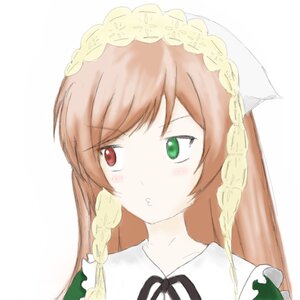 Rating: Safe Score: 0 Tags: 1girl animal_ears bangs blush braid brown_hair dress eyebrows_visible_through_hair green_eyes heterochromia image long_hair looking_away ribbon simple_background solo suiseiseki twin_braids veil white_background User: admin