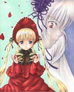 Rating: Safe Score: 0 Tags: 2girls blonde_hair bonnet bow dress drill_hair flower frills image long_hair long_sleeves looking_at_viewer multiple_girls pair petals red_dress red_eyes rose rose_petals shinku suigintou twintails very_long_hair User: admin