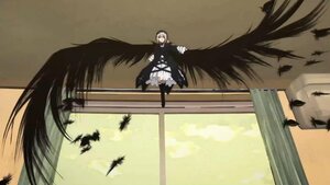 Rating: Safe Score: 0 Tags: bird black_feathers black_wings crow feathers flock image sky solo suigintou wings User: admin