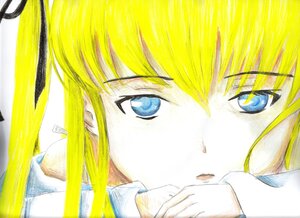 Rating: Safe Score: 0 Tags: 1girl bangs blonde_hair blue_eyes close-up eyebrows_visible_through_hair face hair_between_eyes hair_ribbon image long_hair looking_at_viewer portrait ribbon shinku simple_background solo sonya_(kill_me_baby) white_background white_shirt User: admin