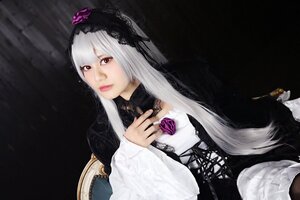 Rating: Safe Score: 0 Tags: 1girl dress flower gothic_lolita lips long_hair red_eyes solo suigintou User: admin