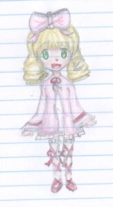 Rating: Safe Score: 0 Tags: 1girl blonde_hair bow dress drill_hair full_body green_eyes hair_bow hina_ichigo hinaichigo image long_sleeves open_mouth pink_bow pink_dress solo standing striped striped_background User: admin