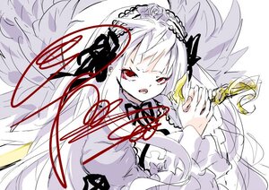 Rating: Safe Score: 0 Tags: 1girl bangs dress eyebrows_visible_through_hair feathered_wings feathers flower frills hairband image long_hair long_sleeves open_mouth red_eyes ribbon rose solo suigintou very_long_hair white_wings wings User: admin