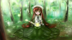 Rating: Safe Score: 0 Tags: 1girl brown_hair dress grass green_eyes heterochromia image long_hair long_sleeves looking_at_viewer outdoors red_eyes sitting solo suiseiseki tree very_long_hair watering_can User: admin