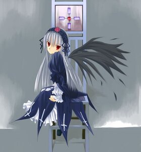 Rating: Safe Score: 0 Tags: 1girl black_ribbon black_wings dress flower frills hairband image long_hair long_sleeves looking_at_viewer red_eyes ribbon rose silver_hair solo standing suigintou very_long_hair wings User: admin