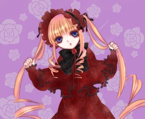 Rating: Safe Score: 0 Tags: 1girl blonde_hair blue_eyes bonnet bow bowtie capelet dress drill_hair floral_background flower image long_hair long_sleeves looking_at_viewer pink_flower pink_rose purple_background red_dress rose shinku solo twin_drills twintails very_long_hair white_flower white_rose User: admin