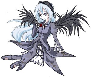 Rating: Safe Score: 0 Tags: 1girl black_dress black_wings dress frills full_body hairband holding image juliet_sleeves long_hair long_sleeves ribbon simple_background solo suigintou white_background wings User: admin