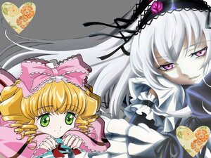 Rating: Safe Score: 0 Tags: 2girls blonde_hair bow dress drill_hair frills green_eyes hairband hina_ichigo hinaichigo image long_hair looking_at_viewer multiple_girls pair pink_bow purple_eyes shinku silver_hair smile suigintou wings User: admin