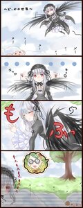 Rating: Safe Score: 0 Tags: 1girl black_wings blush comic dress feathers flower gothic_lolita hairband image letterboxed lolita_fashion lolita_hairband long_hair red_eyes silent_comic silver_hair solo suigintou wings User: admin