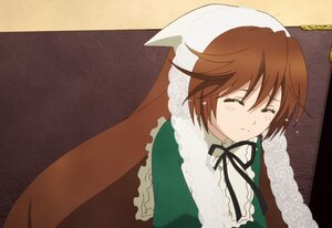 Rating: Safe Score: 0 Tags: black_ribbon blush brown_hair closed_eyes dress frills head_scarf image long_sleeves neck_ribbon ribbon solo suiseiseki tears upper_body User: admin