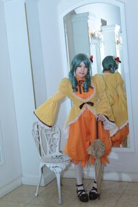 Rating: Safe Score: 0 Tags: 1girl dress kanaria long_hair mirror orange_dress pantyhose solo standing yellow_dress User: admin