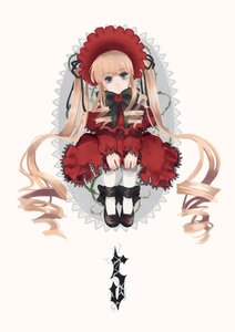 Rating: Safe Score: 0 Tags: 1girl blonde_hair blue_eyes bonnet bow dress drill_hair flower full_body hat image long_hair long_sleeves looking_at_viewer pantyhose red_dress shinku shoes sitting solo striped_background twin_drills twintails very_long_hair white_legwear User: admin