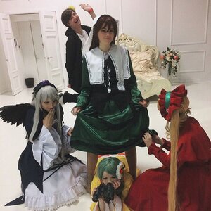 Rating: Safe Score: 0 Tags: brown_hair dress flower long_hair long_sleeves multiple_boys multiple_cosplay multiple_girls suigintou tagme wings User: admin