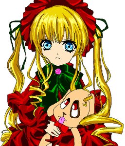 Rating: Safe Score: 0 Tags: 1girl blonde_hair blue_eyes bonnet bow dress drill_hair green_bow image long_hair long_sleeves looking_at_viewer red_dress shinku sidelocks solo twin_drills twintails upper_body User: admin