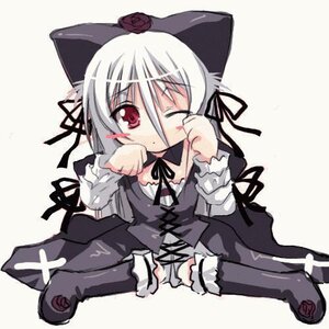 Rating: Safe Score: 0 Tags: 1girl animal_ears black_ribbon boots cat_ears dress flower image knee_boots long_sleeves looking_at_viewer red_eyes ribbon rose simple_background sitting solo suigintou thighhighs User: admin