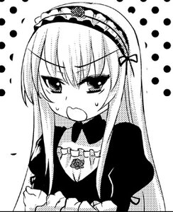 Rating: Safe Score: 0 Tags: 1girl blush dress frills greyscale hairband image lolita_hairband long_hair long_sleeves looking_at_viewer monochrome open_mouth puffy_sleeves simple_background solo suigintou sweatdrop upper_body User: admin