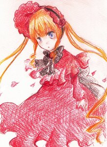 Rating: Safe Score: 0 Tags: 1girl blonde_hair blue_eyes bow dress flower hairband image long_hair looking_at_viewer red_dress shinku solo twintails User: admin