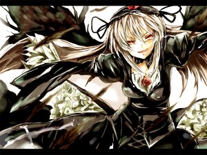 Rating: Safe Score: 0 Tags: 1girl black_dress commentary_request dress flower frills hairband image letterboxed lolita_fashion long_hair long_sleeves looking_at_viewer red_eyes red_flower red_rose rose rozen_maiden smile solo suigintou umitsuki white_hair wings User: admin