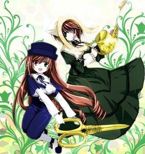 Rating: Safe Score: 0 Tags: 3girls :d brown_hair costume_switch dress frills green_dress green_eyes hat head_scarf heterochromia holding image long_hair long_sleeves looking_at_viewer multiple_girls open_mouth red_eyes siblings sisters smile suiseiseki twins very_long_hair watering_can User: admin
