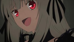 Rating: Safe Score: 3 Tags: 1girl :d bangs black_ribbon close-up face hair_ribbon image looking_at_viewer open_mouth red_eyes ribbon smile solo suigintou User: admin