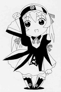 Rating: Safe Score: 0 Tags: 1girl :d blush chibi dress full_body greyscale hat image long_hair long_sleeves looking_at_viewer monochrome open_mouth ribbon smile solo standing striped suigintou User: admin