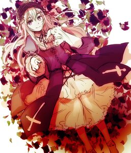 Rating: Safe Score: 0 Tags: 1girl blonde_hair choker cross dress flower frills gothic_lolita grin hairband hand_on_own_chest himaruya_hidekazu image layered_dress leaf lolita_fashion lolita_hairband long_hair long_sleeves looking_at_viewer pointing puffy_sleeves purple_eyes ribbon rozen_maiden smile solo suigintou very_long_hair white_hair wide_sleeves User: admin