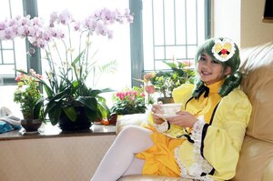 Rating: Safe Score: 0 Tags: 1girl black_hair couch dress flower indoors kanaria plant potted_plant sitting solo window yellow_dress User: admin