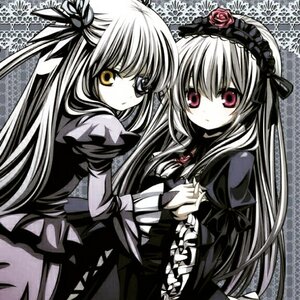 Rating: Safe Score: 0 Tags: 2girls barasuishou dress flower frills hairband holding_hands image lolita_fashion long_hair long_sleeves looking_at_viewer monochrome multiple_girls pair ribbon rose suigintou wings User: admin