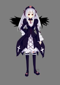 Rating: Safe Score: 0 Tags: 1girl black_dress dress frills full_body gothic_lolita hairband image lolita_fashion long_hair long_sleeves looking_at_viewer puffy_sleeves red_eyes ribbon silver_hair solo standing suigintou transparent_background User: admin