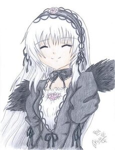 Rating: Safe Score: 0 Tags: 1girl black_ribbon black_wings closed_eyes closed_mouth detached_collar dress flower hairband image long_hair long_sleeves puffy_sleeves ribbon rose silver_hair simple_background smile solo suigintou upper_body very_long_hair white_background wings User: admin