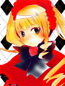 Rating: Safe Score: 0 Tags: 1girl auto_tagged bangs blonde_hair blue_eyes blush bonnet bow drill_hair flower hairband image looking_at_viewer red_flower ribbon rose shinku solo twintails upper_body User: admin