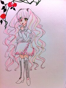 Rating: Safe Score: 0 Tags: 1girl boots cross-laced_footwear dress flower frills hair_ornament image kirakishou knee_boots long_hair pink_hair red_flower red_rose rose solo thighhighs thorns traditional_media very_long_hair vines white_footwear yellow_eyes User: admin