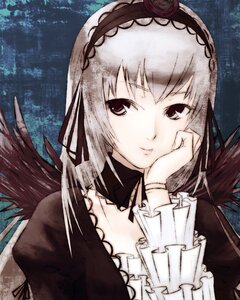 Rating: Safe Score: 0 Tags: 1girl bad_id bad_pixiv_id bangs black_dress black_ribbon black_wings closed_mouth doll_joints dress flower frills gothic_lolita hairband image joints lolita_fashion long_hair long_sleeves looking_at_viewer pale_skin para photoshop_(medium) ribbon rose rozen_maiden silver_hair smile solo suigintou upper_body wings User: admin