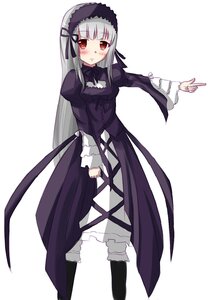 Rating: Safe Score: 0 Tags: 1girl bangs bloomers blush dress frills full_body hairband image long_hair long_sleeves looking_at_viewer puffy_sleeves red_eyes ribbon silver_hair simple_background solo standing suigintou underwear very_long_hair white_background User: admin