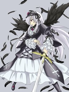 Rating: Safe Score: 0 Tags: 1girl black_feathers black_wings dress feathered_wings feathers frilled_sleeves frills hairband holding holding_weapon image long_hair long_sleeves pink_eyes ribbon silver_hair solo suigintou very_long_hair weapon wings User: admin