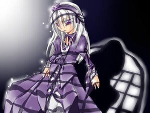 Rating: Safe Score: 0 Tags: 1girl dress frills hairband image lolita_hairband long_hair long_sleeves looking_at_viewer puffy_sleeves purple_dress purple_eyes silver_hair solo suigintou User: admin