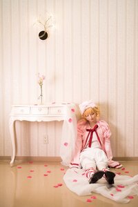 Rating: Safe Score: 0 Tags: blonde_hair closed_eyes dress flower hinaichigo petals ribbon sitting solo User: admin