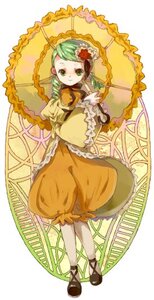 Rating: Safe Score: 0 Tags: 1girl auto_tagged dress flower frills full_body green_eyes green_hair hair_ornament holding_umbrella image kanaria long_sleeves looking_at_viewer pantyhose parasol shoes solo standing umbrella white_legwear User: admin