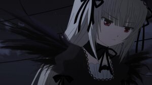 Rating: Safe Score: 0 Tags: 1girl bangs black_ribbon black_wings closed_mouth dress frills hairband image long_hair long_sleeves red_eyes ribbon silver_hair solo suigintou upper_body wings User: admin