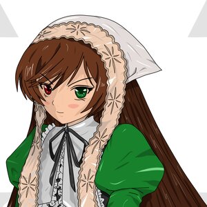 Rating: Safe Score: 0 Tags: 1girl black_ribbon brown_hair dress frills green_dress green_eyes heterochromia image long_hair long_sleeves looking_at_viewer red_eyes simple_background solo suiseiseki upper_body very_long_hair white_background User: admin