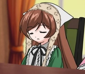 Rating: Safe Score: 0 Tags: 1girl blurry blurry_background brown_hair closed_eyes closed_mouth depth_of_field dress eyebrows_visible_through_hair frills green_dress head_scarf image long_hair long_sleeves ribbon sleeping_upright solo suiseiseki User: admin