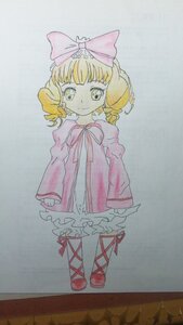 Rating: Safe Score: 0 Tags: 1girl blonde_hair bloomers bow cross-laced_footwear dress frills full_body hair_bow hina_ichigo hinaichigo image long_sleeves looking_at_viewer pink_bow pink_dress ribbon short_hair smile solo standing traditional_media User: admin