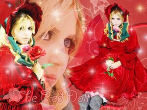 Rating: Safe Score: 0 Tags: blonde_hair blue_eyes bonnet dress drill_hair flower green_bow hat long_hair long_sleeves looking_at_viewer red_dress red_rose rose shinku solo zoom_layer User: admin