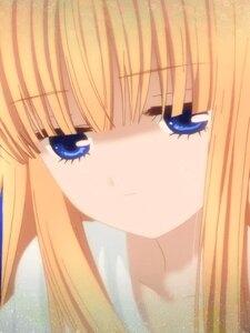 Rating: Safe Score: 0 Tags: 1 1girl bangs blonde_hair blue_eyes close-up closed_mouth eyebrows_visible_through_hair face image long_hair looking_at_viewer portrait shinku simple_background solo User: admin