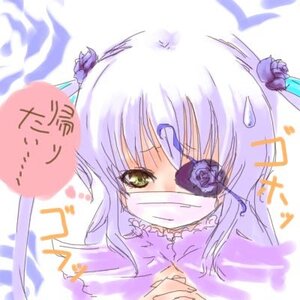 Rating: Safe Score: 0 Tags: 1girl auto_tagged barasuishou blush dress eyepatch flower hands_clasped image long_hair looking_at_viewer mask mouth_mask purple_flower solo surgical_mask User: admin
