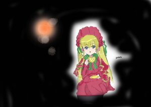 Rating: Safe Score: 0 Tags: 1girl auto_tagged black_background blonde_hair blue_eyes bonnet dress drill_hair flower image long_hair long_sleeves looking_at_viewer open_mouth red_dress shinku solo twin_drills twintails User: admin